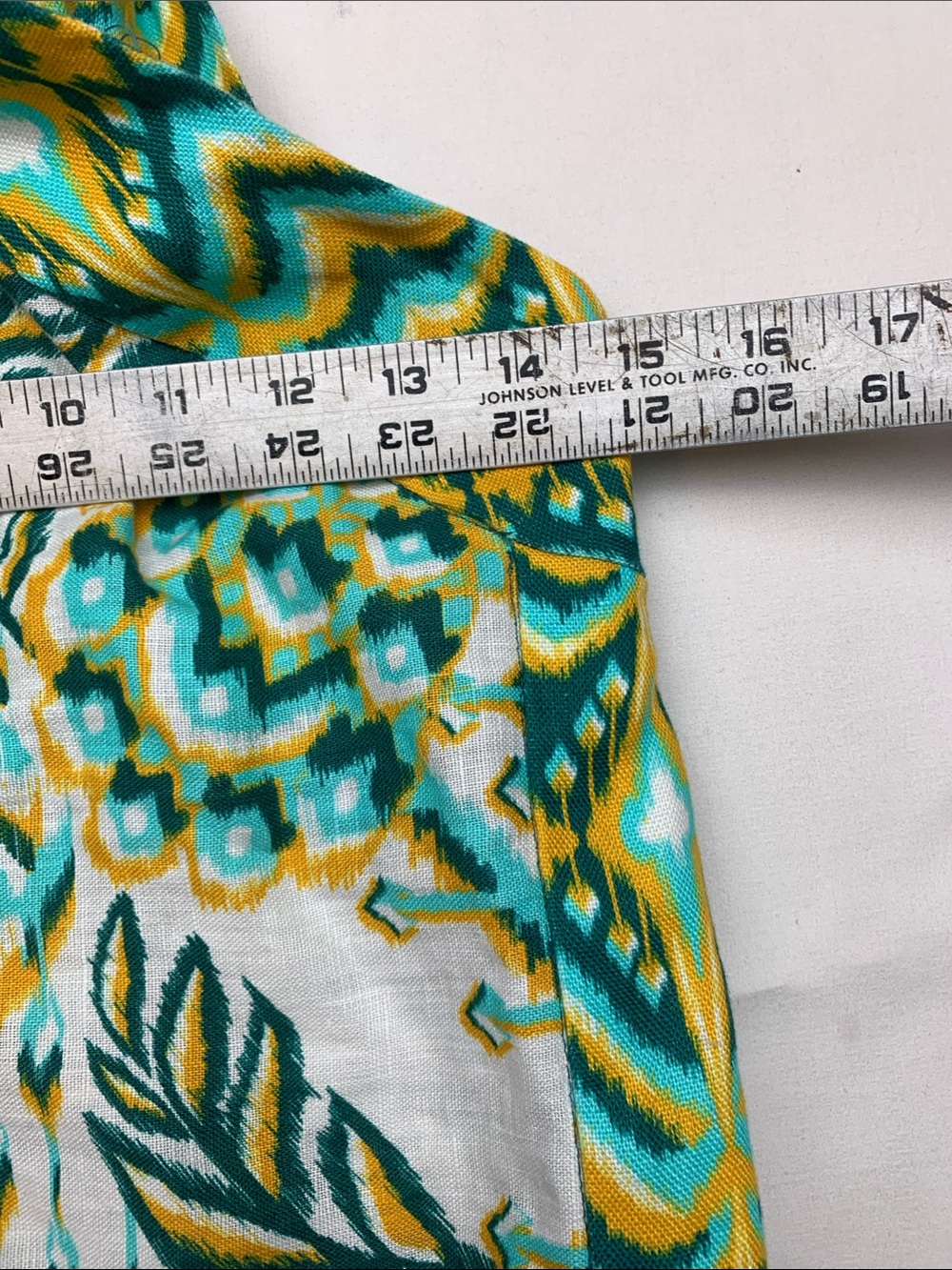 Farm Rio medium new Halter Maxi Dress tropical tapestry Green Yellow linen - Picture 9 of 14